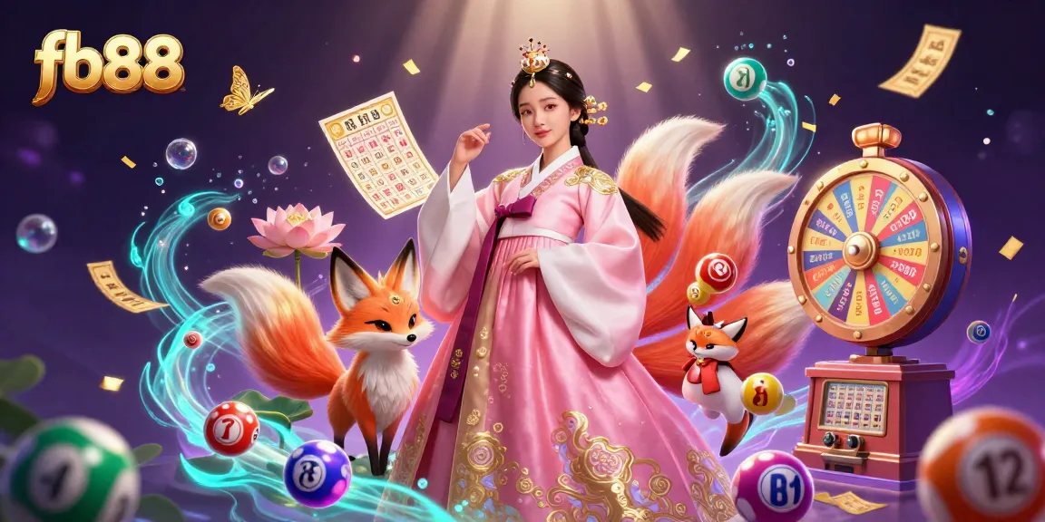 Engage with fb88’s vibrant gaming experience featuring lively lottery elements in a magical casino setting.
