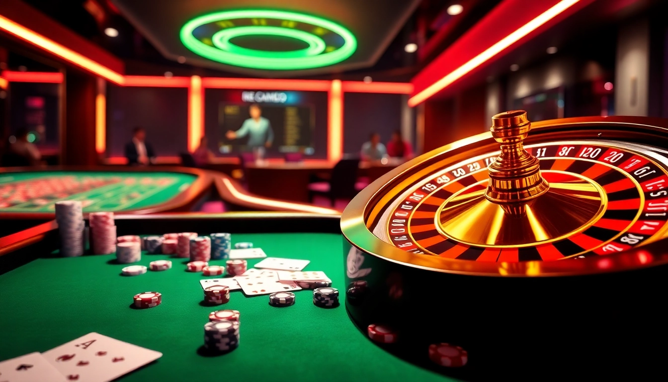 Experience online gaming excitement at https://tg88.cafe/ with an inviting casino atmosphere featuring vibrant roulette tables.