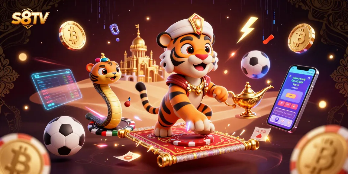 Engage in the thrilling world of S8TV with dynamic sports betting elements and a vibrant scene.