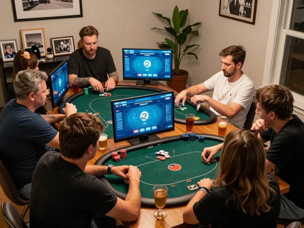 Engaging gameplay at abc999 online poker room with players focusing on strategy.