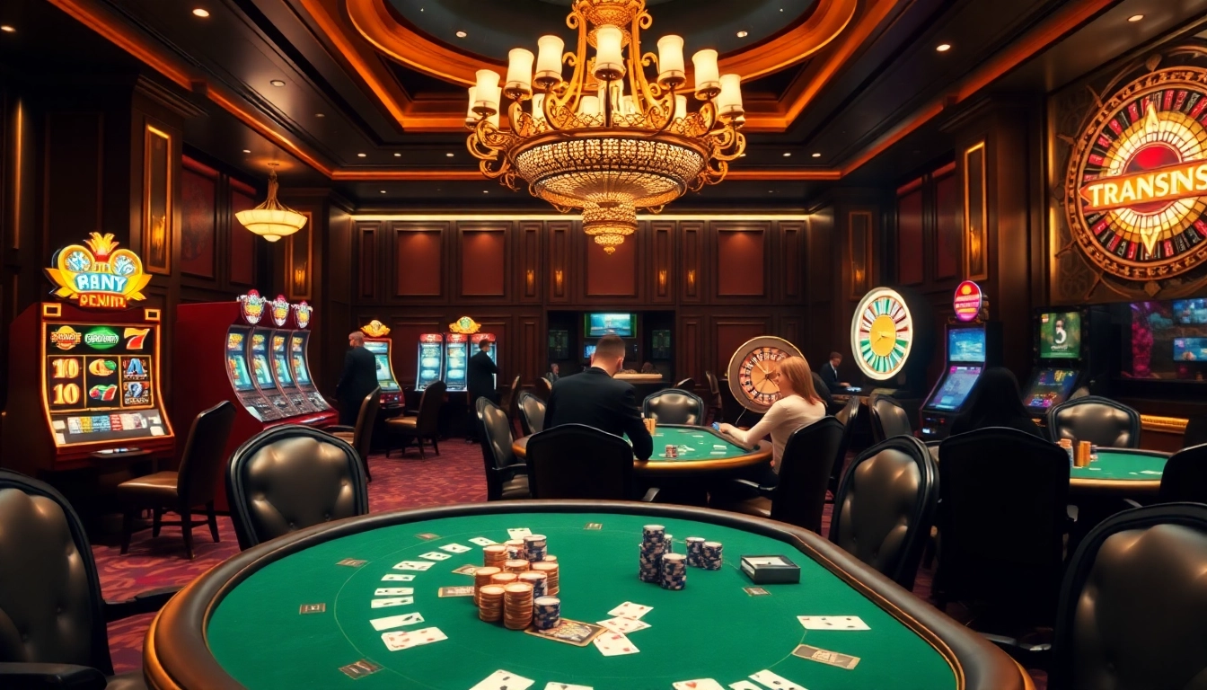 Experience high-stakes gaming at fun79 with exciting tables, vibrant slot machines, and a thrilling atmosphere.