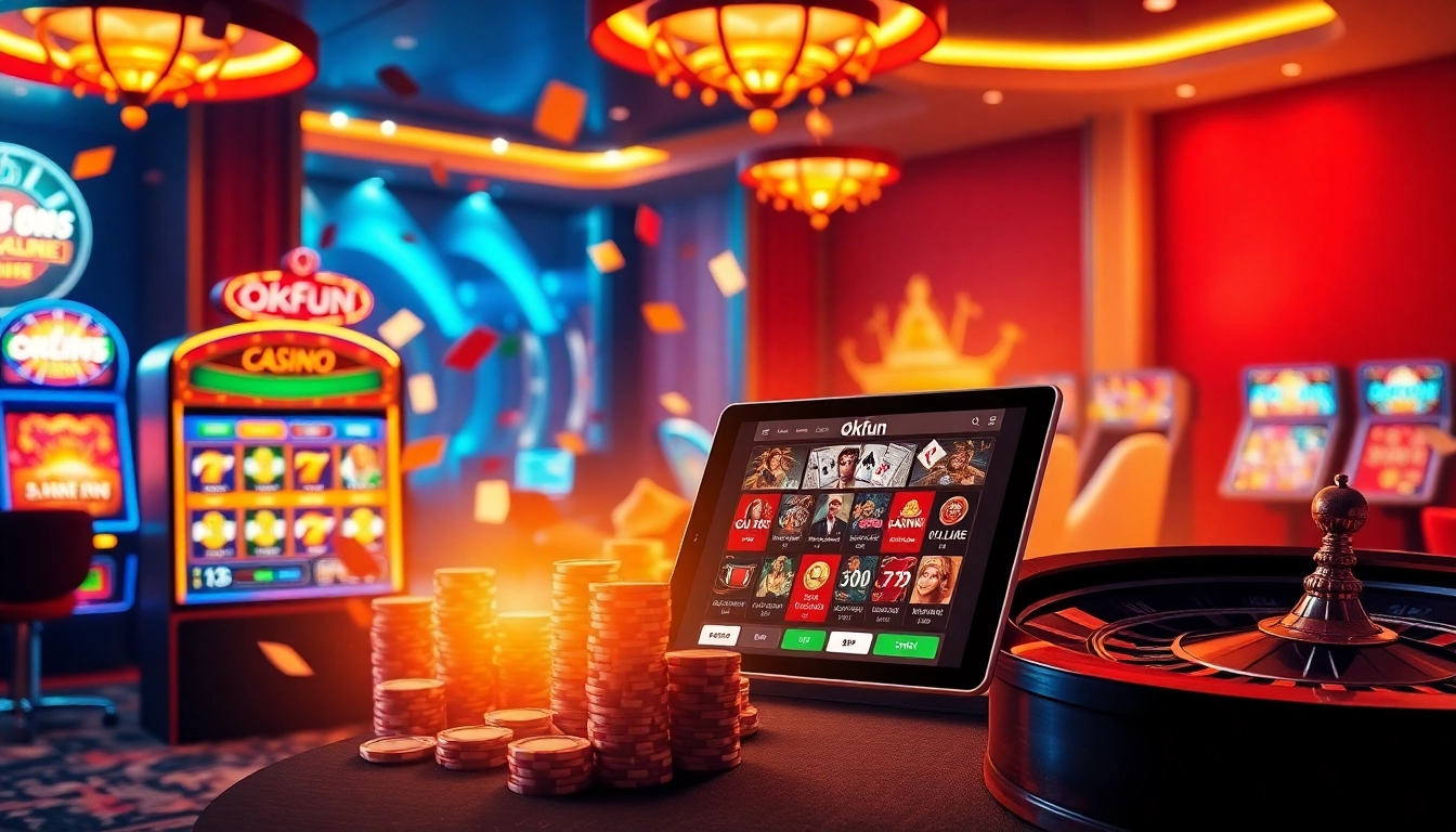 Experience thrilling gameplay at okfun casino with vibrant slot machines and interactive gaming interfaces.