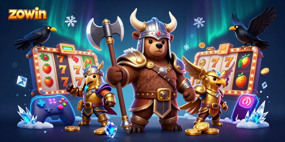 Join the exciting action in the zowin casino with dynamic slot reels and brave characters!
