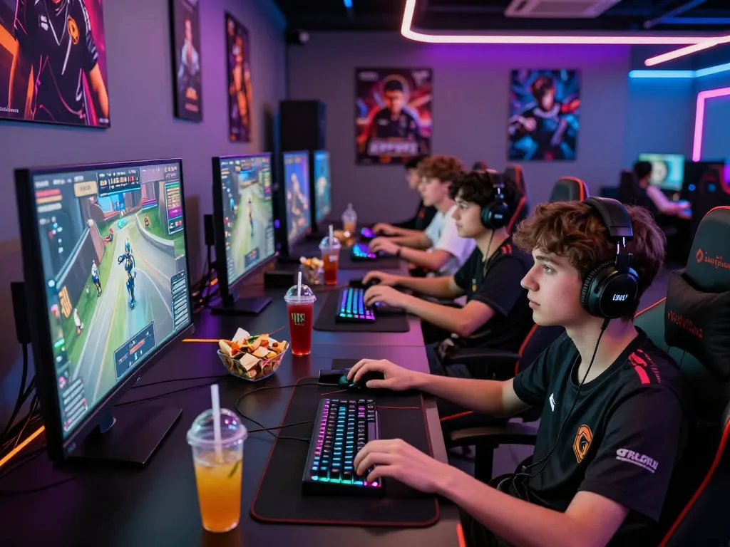 Exciting esports betting atmosphere with gamers engaging during live matches in Singapore.
