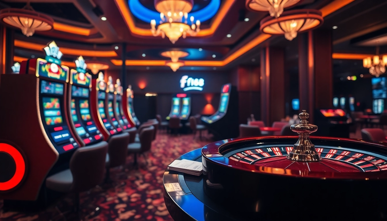 Engage with f168's thrilling casino excitement through dynamic poker chips and betting tables.
