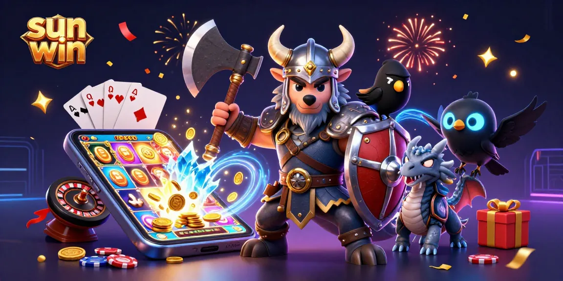 Experience thrilling gameplay at sun win with vibrant casino characters and dynamic slot game elements.
