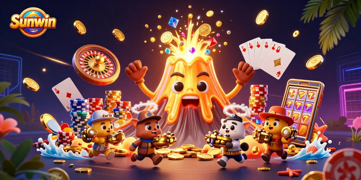 Sunwin volcano erupts with treasures, enticing players to experience thrilling casino adventures.