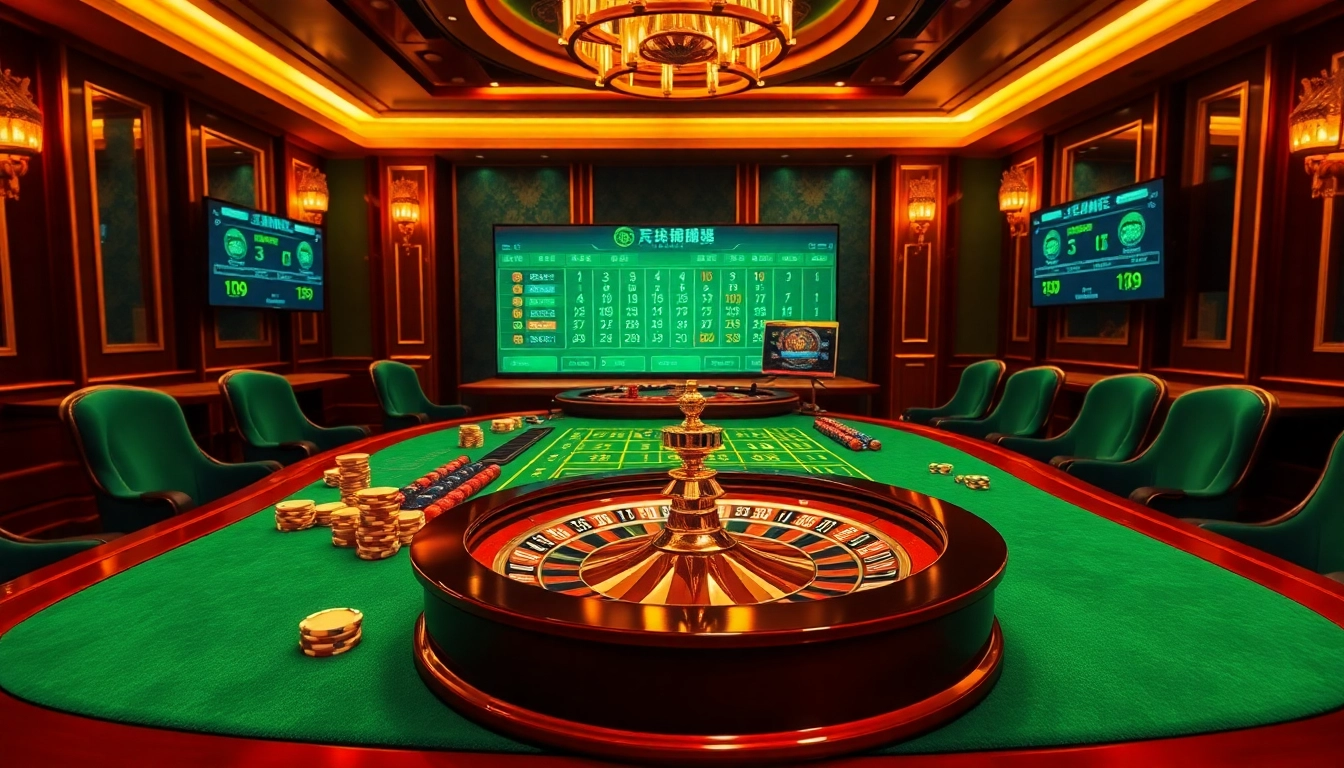 Tài Xỉu MD5 gameplay interface showcasing vibrant poker chips on an elegant table.