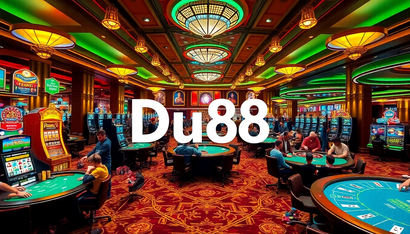 Experience the thrilling Du88 casino adventure with vibrant tables and slot machines.