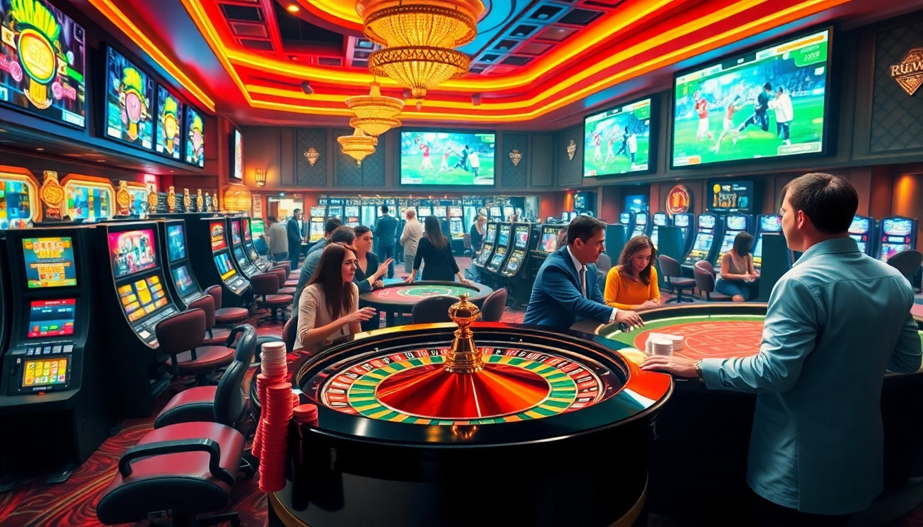 Kuwin players enjoying lively casino table games and thrilling sports betting moments.
