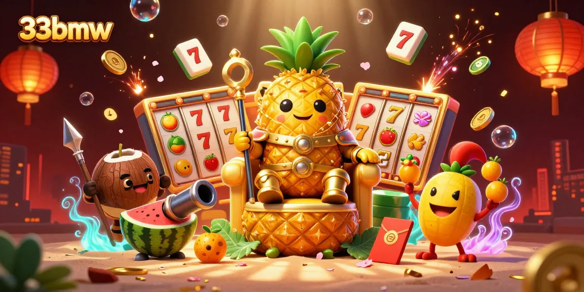 Experience thrilling gameplay at 33bmw with vibrant characters and festive casino elements.
