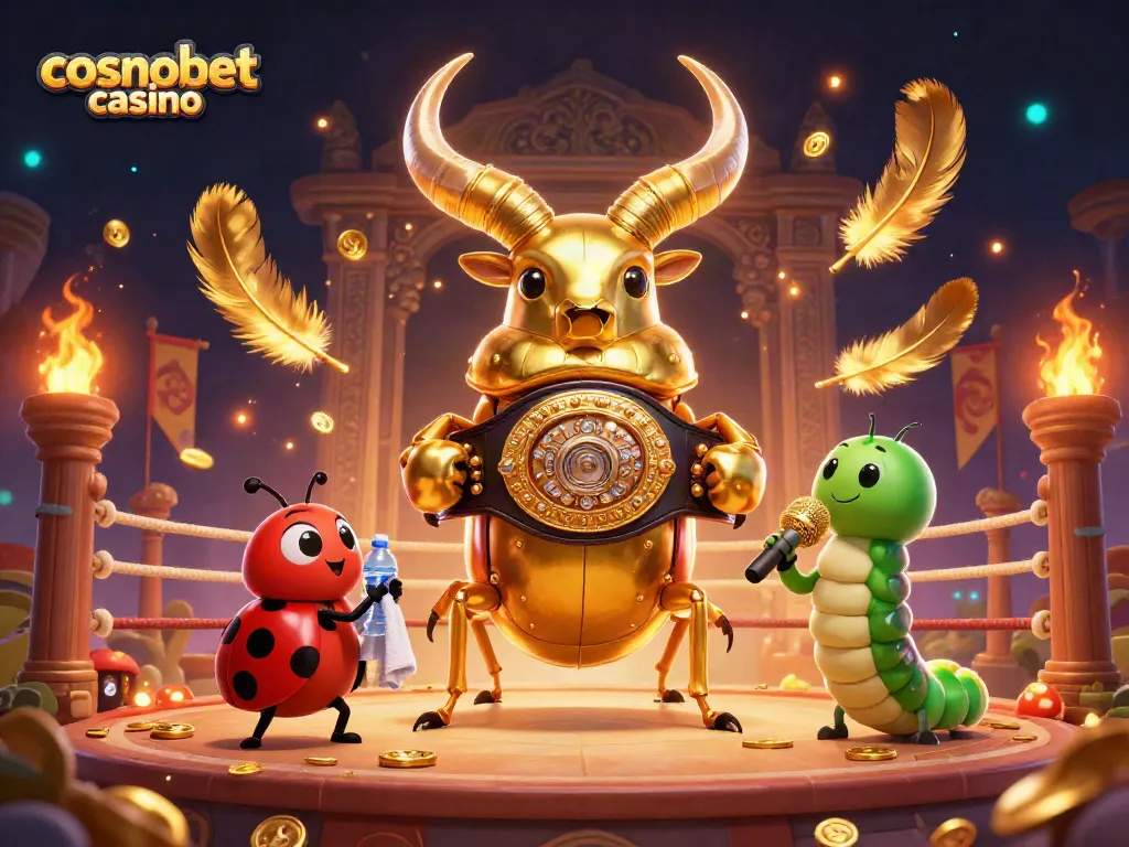 Experience excitement at Cosmobet Casino with dynamic characters in a vibrant gambling scene.