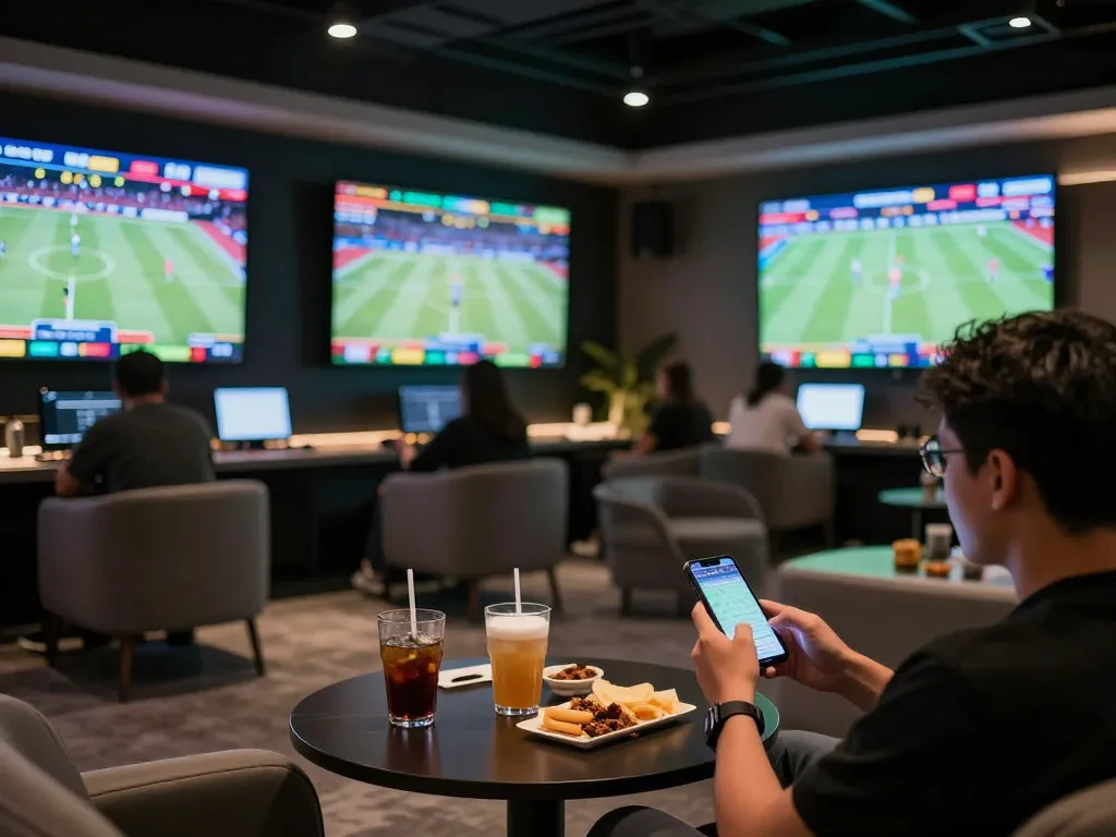 Place bets on sporting events with the XO88 app amidst an exciting gaming atmosphere