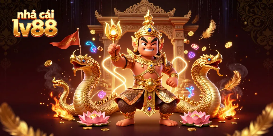 Engage with the excitement of nhà cái lv88 showcased in a dynamic 3D casino guardian scene.