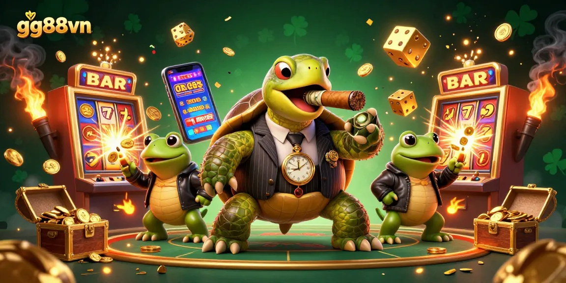 Spin to win jackpot prizes at gg88vn with lively casino characters in vibrant 3D illustration.