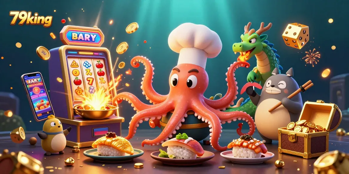 Experience thrilling jackpots and golden dishes with 79king in this vibrant casino scene.