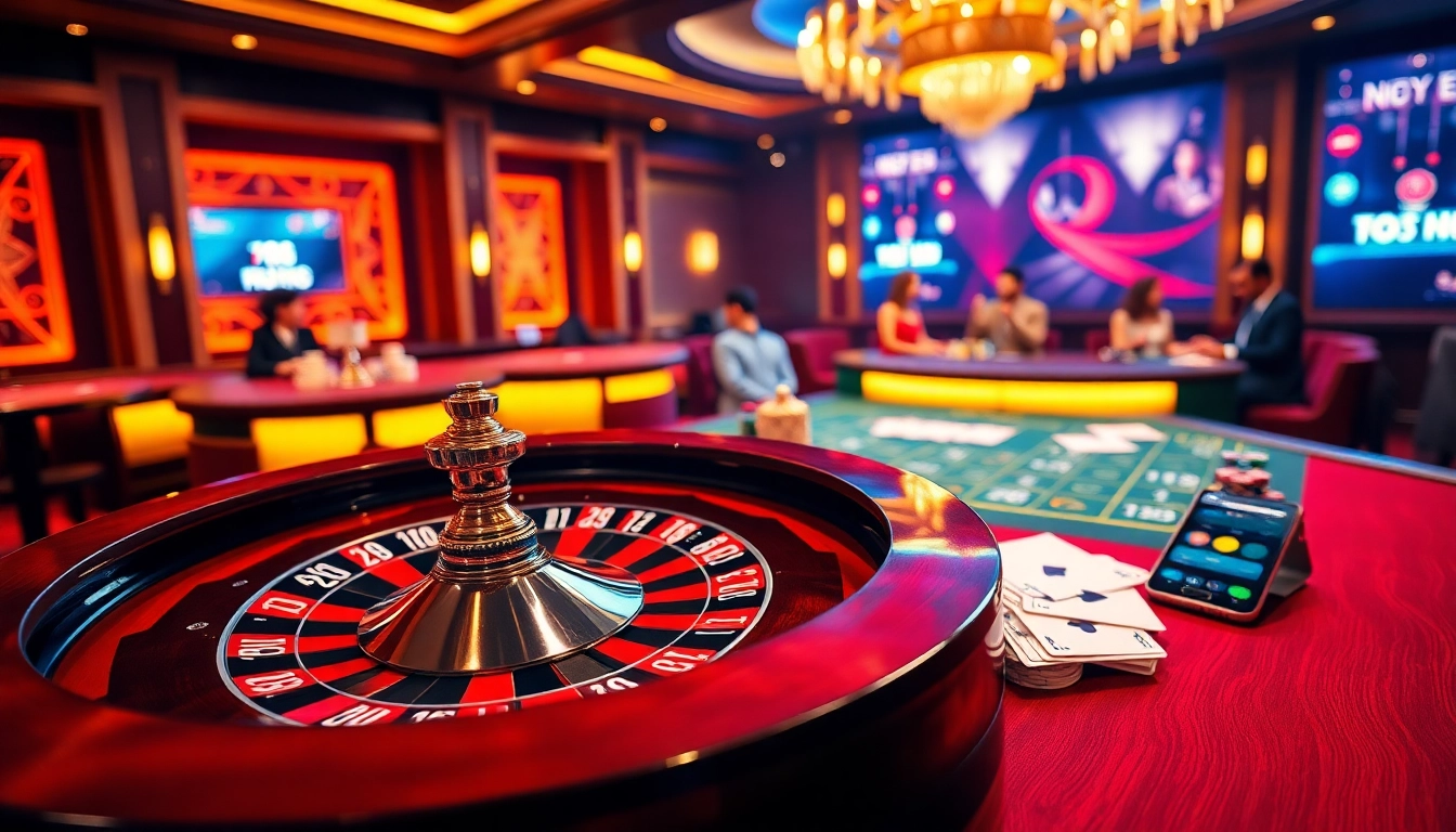 Engaging roulette scene at RR88 casino with poker chips and live dealer excitement.