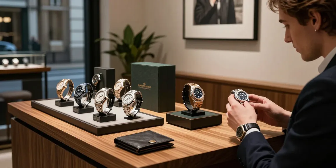 Discovering exquisite replica watches in a luxury boutique setting, showcasing high-quality craftsmanship.