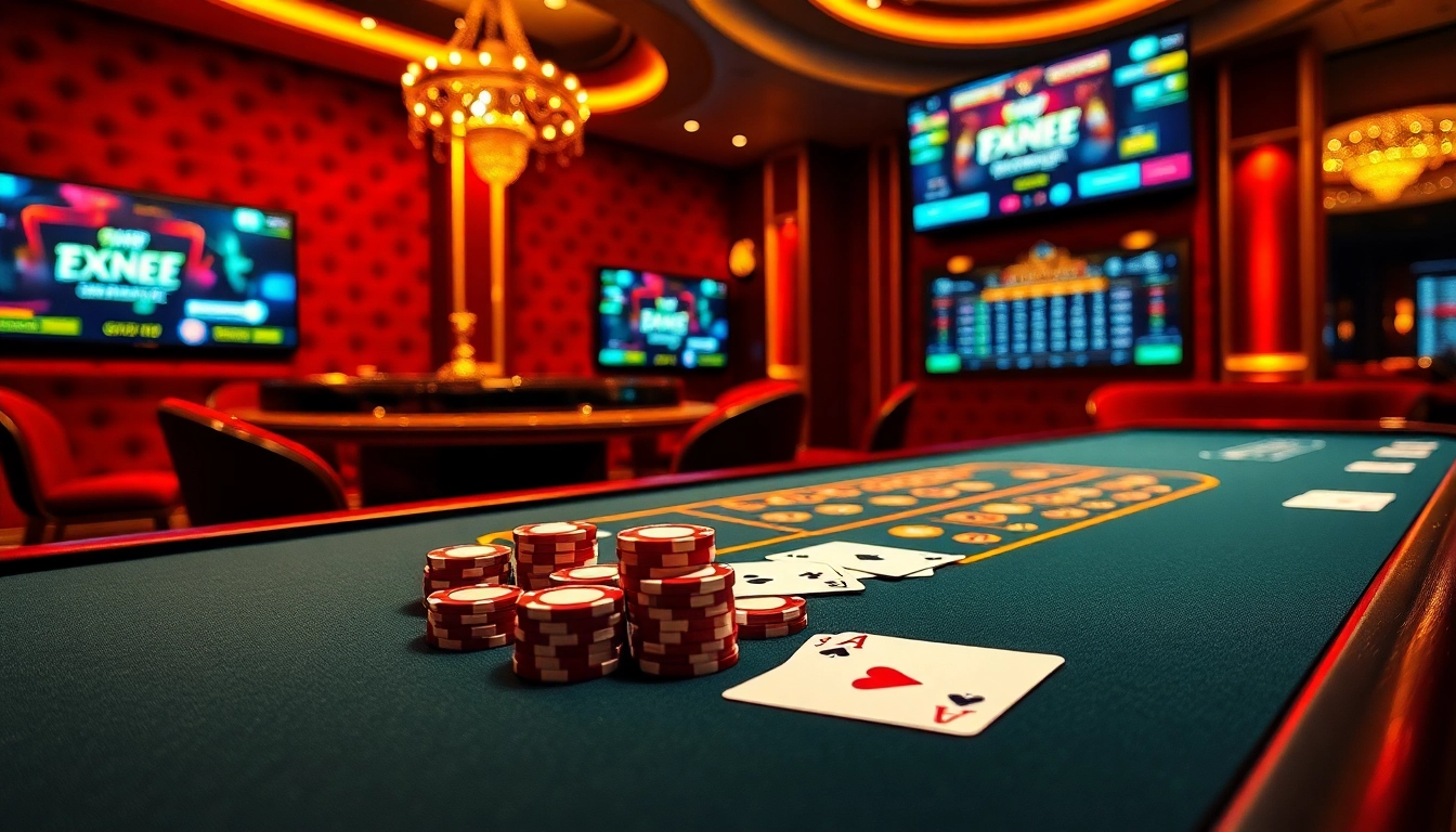 Gambler enjoying the excitement of XX88 with vibrant poker chips on a casino table