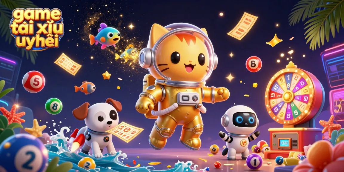 Experience game tài xỉu uy tín with vibrant elements and exciting dynamics in this 3D illustration.