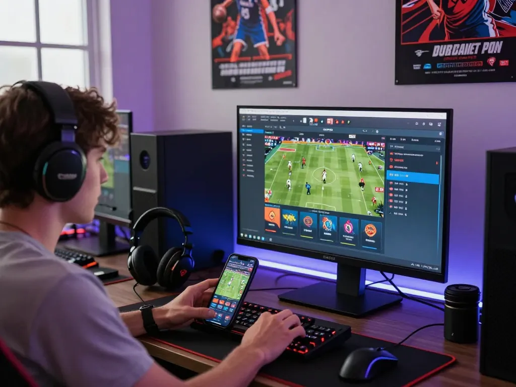 Exciting gaming setup for vào bóng 1gom navigation with live updates and engaging atmosphere.