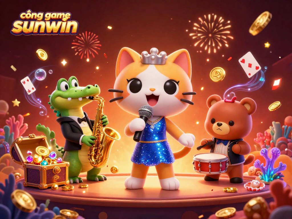 Experience the thrilling action of cổng game sunwin with vibrant, dynamic characters and casino elements.