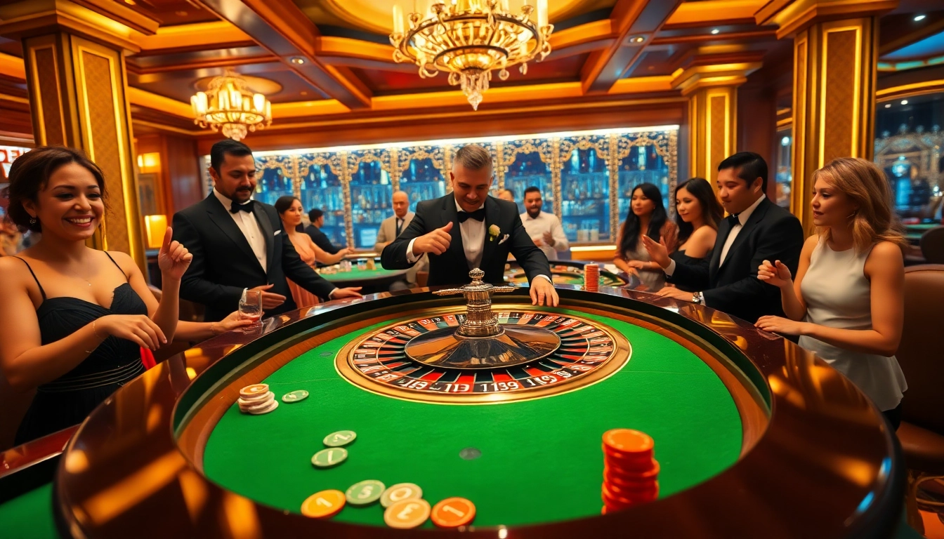 The hidden wiki-inspired casino scene featuring a roulette table with vibrant chips and a professional dealer.