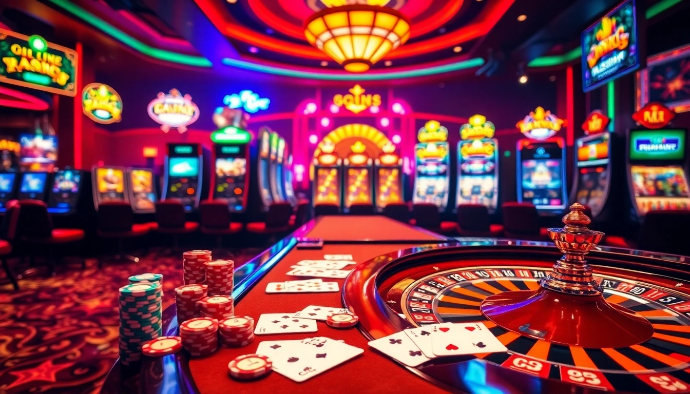 Experience thrilling gaming at GG88, where cards, chips, and roulette wheels create an exciting atmosphere.
