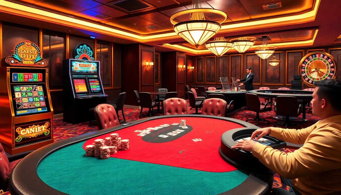 Experience dynamic gameplay at nhà cái hubet with vibrant poker action and engaging slot machines.
