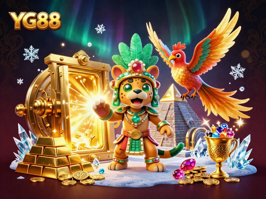 Engage in thrilling gaming with YG88, featuring a vibrant casino illustration of treasure and excitement.
