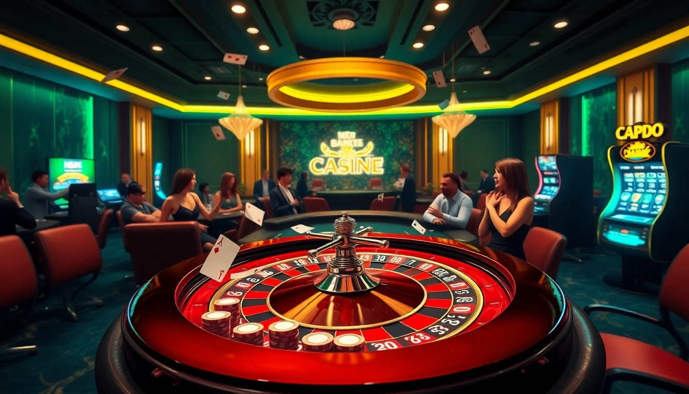 Players enjoying the exciting games offered by OK8386 at a luxurious casino table.