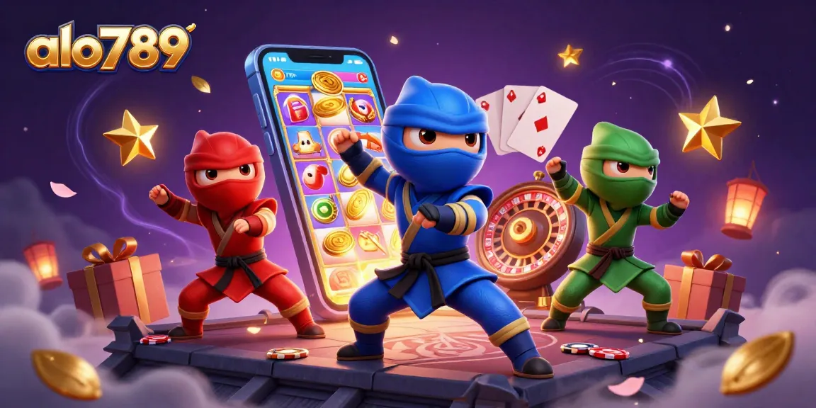 Alo789 offers immersive gambling experiences with engaging 3D visuals of chameleons and colorful slot games.