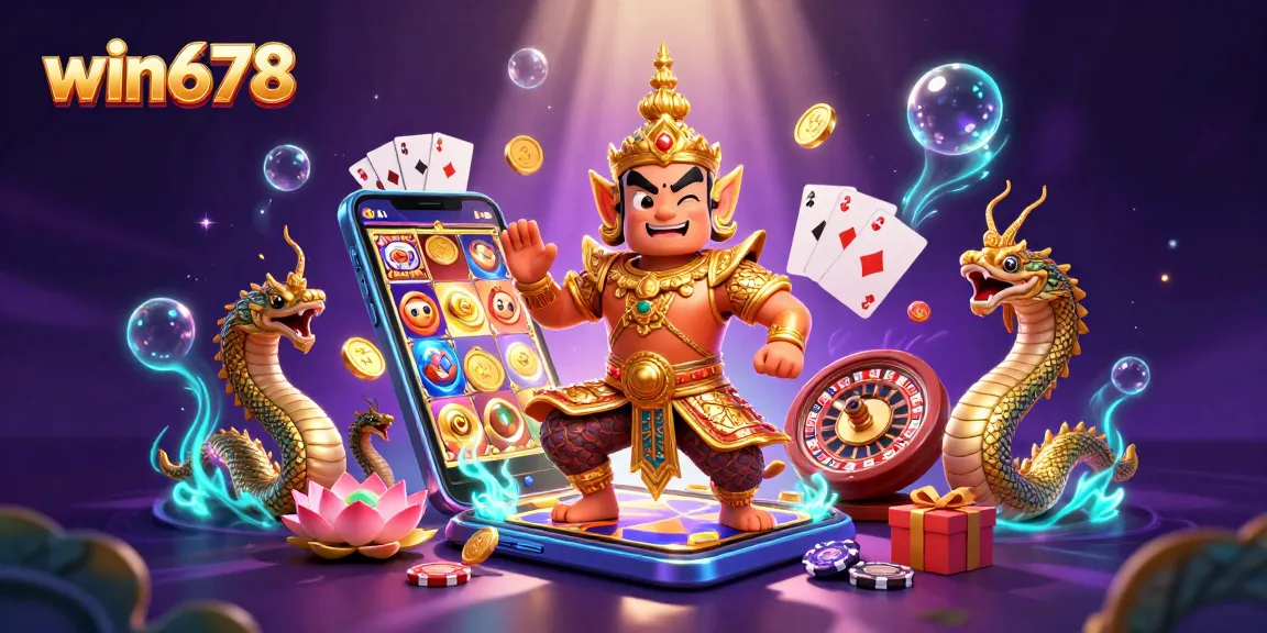 Experience the thrill of win678 with colorful slot games and rich casino elements.
