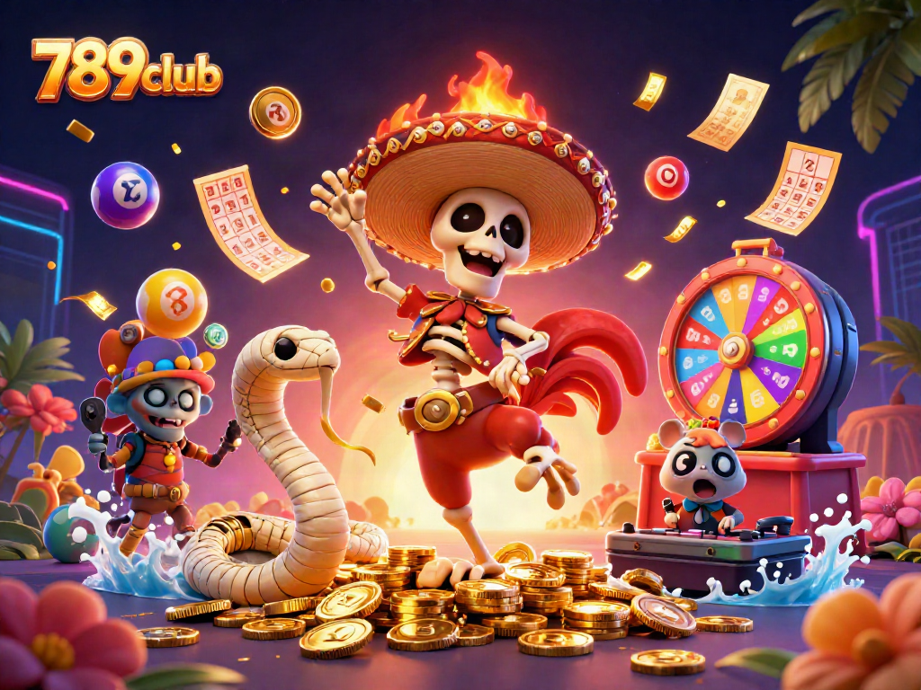 Engage with 789club and experience thrilling casino fun, featuring colorful lottery balls and dynamic gaming elements.