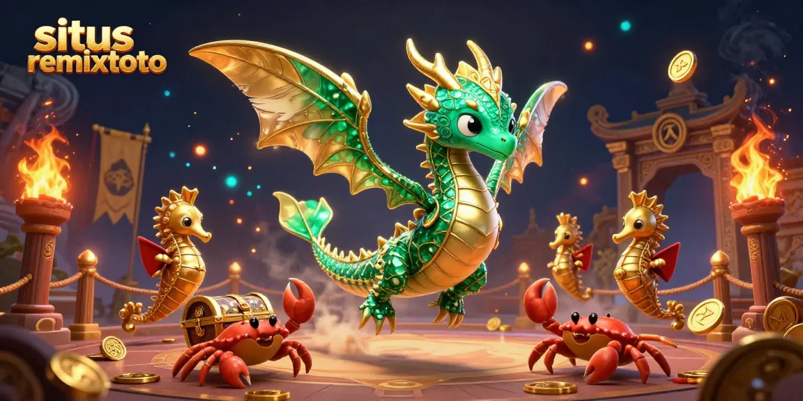 Experience exciting gameplay at situs remixtoto with vibrant casino elements in this dynamic 3D scene.