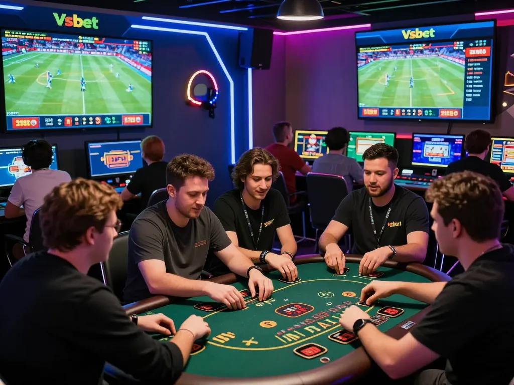 Players engaging in various betting activities on Vsbet platform showcasing the excitement of online gambling.
