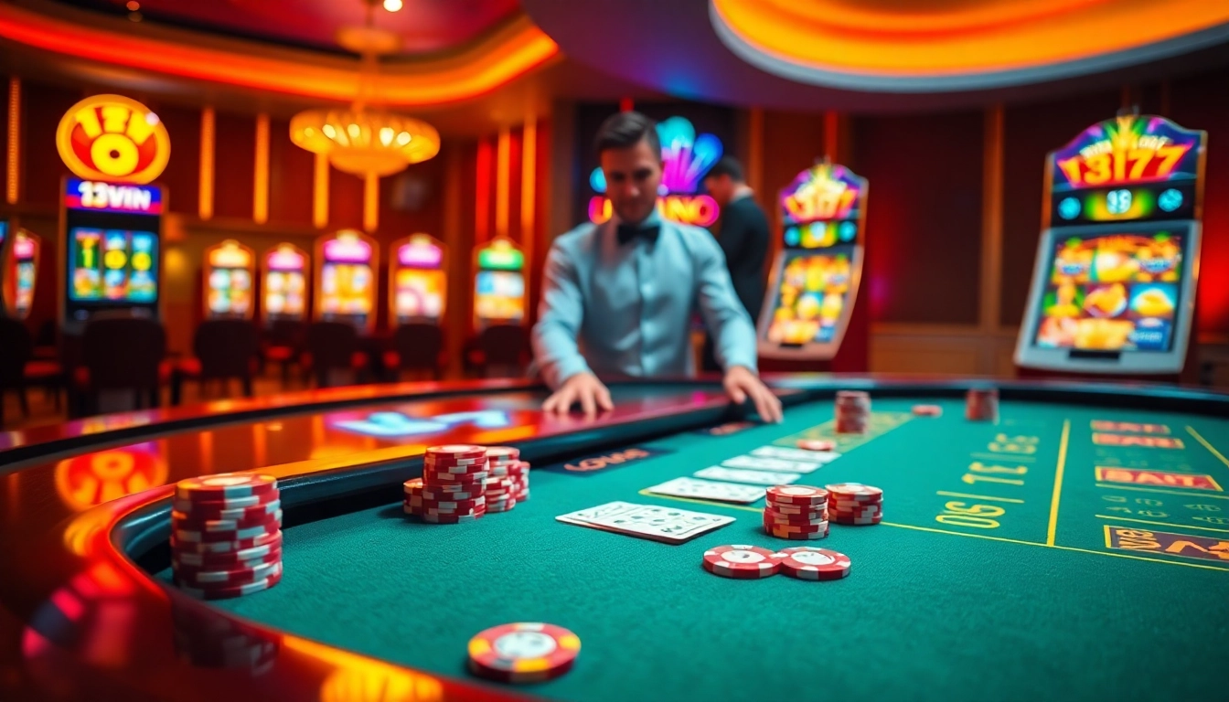 Experience the thrill of gambling at 13win.com with high-stakes poker and vibrant casino tables.