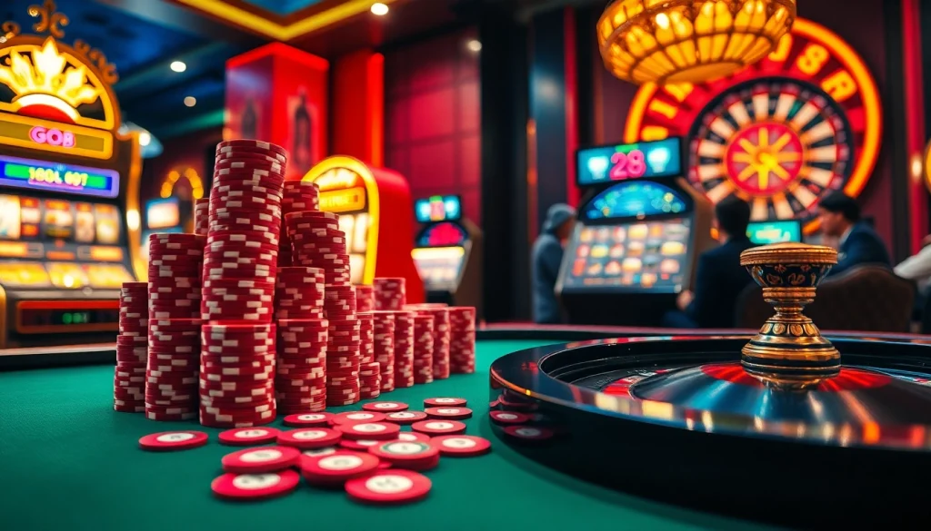 Experience the thrill of Go8 casino gaming with vibrant tables and exciting slot machines.