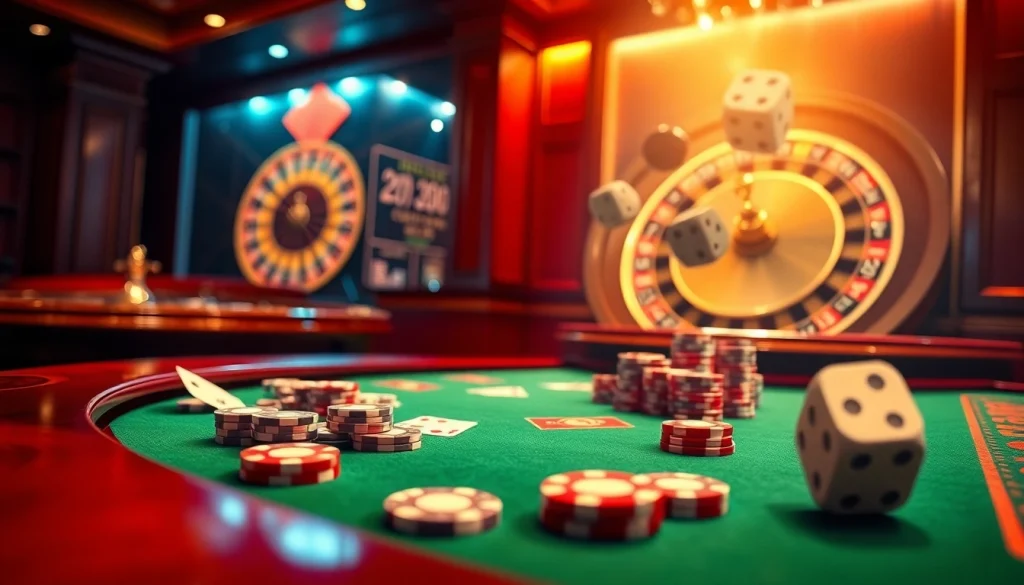 Experience the thrill of gambling at https://x88.law/ with vibrant casino scenes featuring poker and roulette.