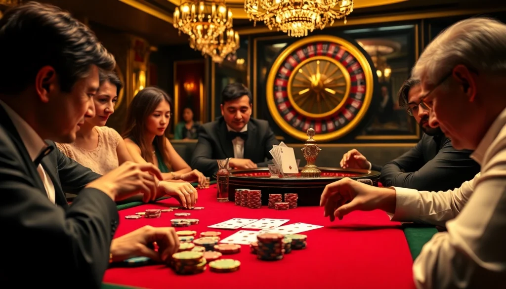 Experience the thrill of gambling at 33WIN with an engaging poker game and vibrant casino atmosphere.