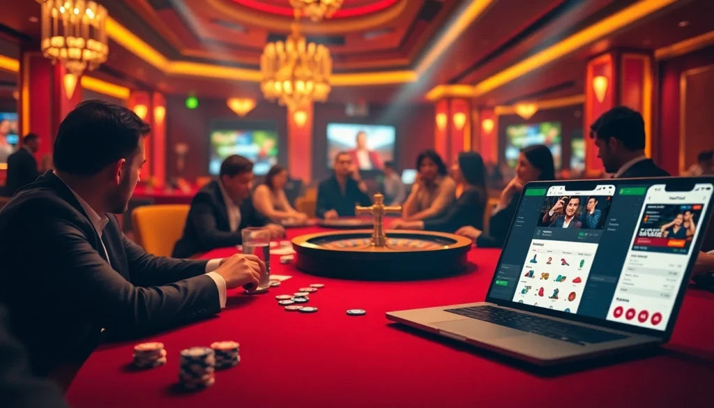 Experience high-stakes gaming with the MM88 agency at this vibrant casino scene full of excitement.