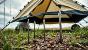 מוט אנקור יציב שמאבטח ציוד חיצוני מפני רוח חזקה.